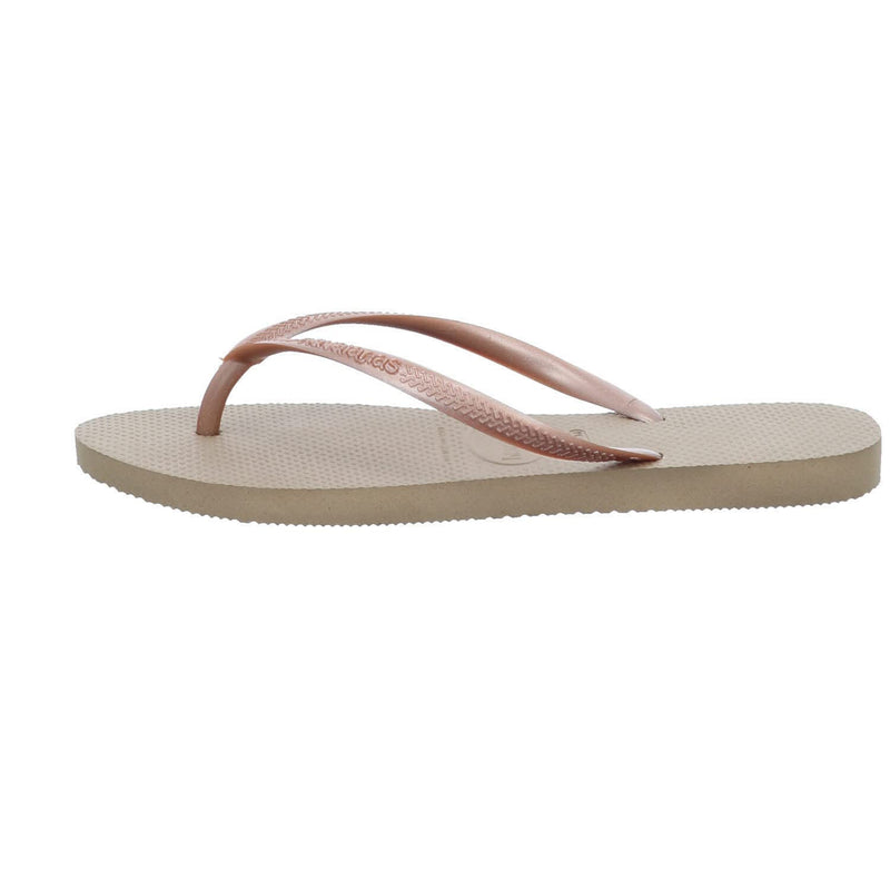 Havaianas Slim Flip Flops - Unisex Rose Gold Shoe Deals Outlet