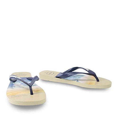 Havaianas Slim Flip Flops - Unisex Sand Grey/Navy Shoe Deals Outlet