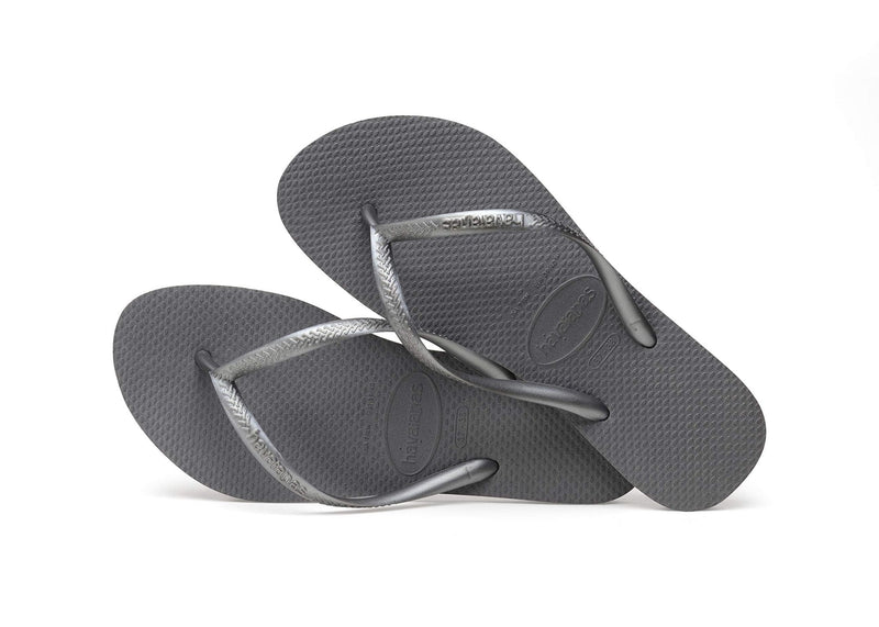 Havaianas Slim Flip Flops - Unisex Steel Grey Shoe Deals Outlet