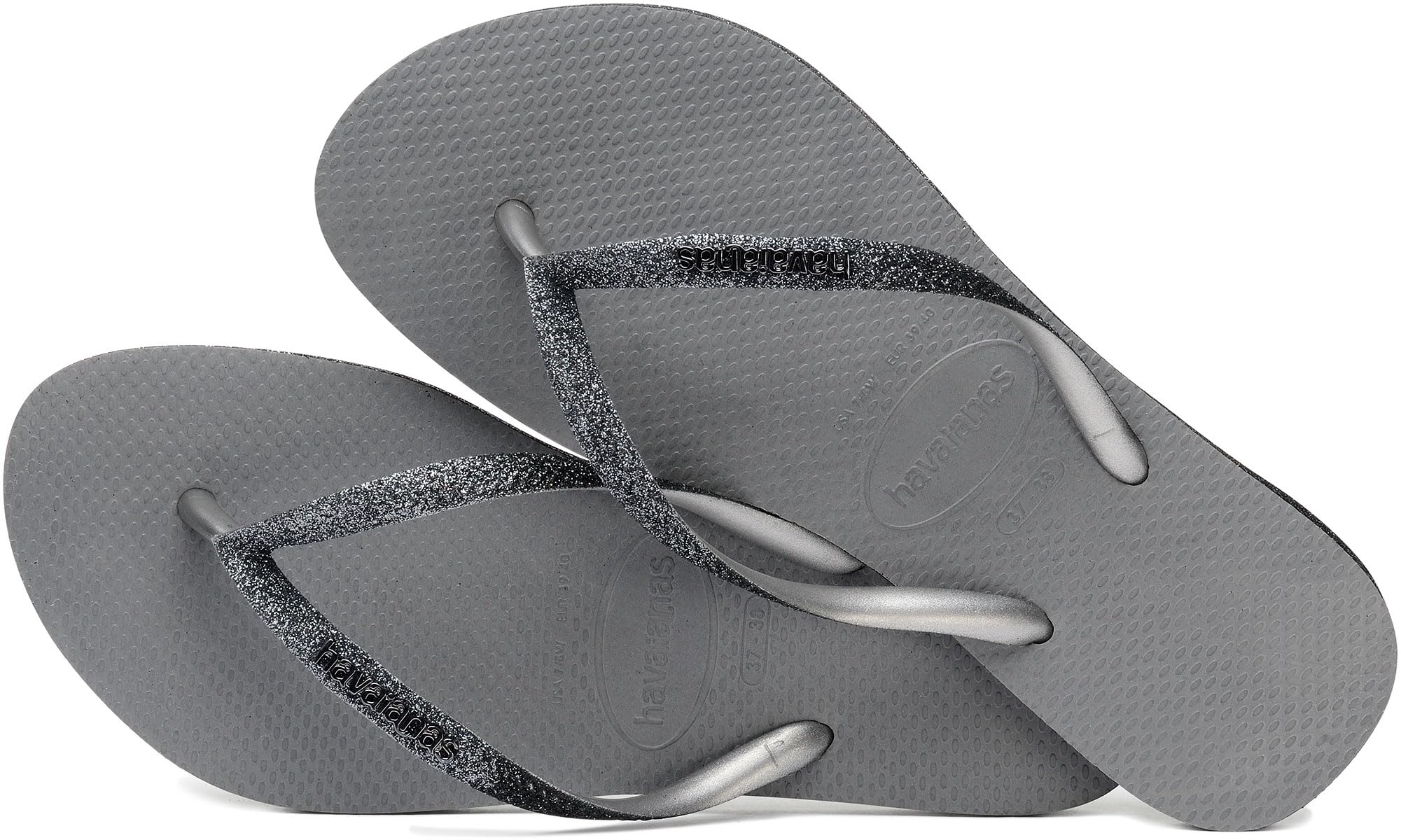 Havaianas Slim Flip Flops - Unisex Sparkle Ballet Rose Shoe Deals Outlet
