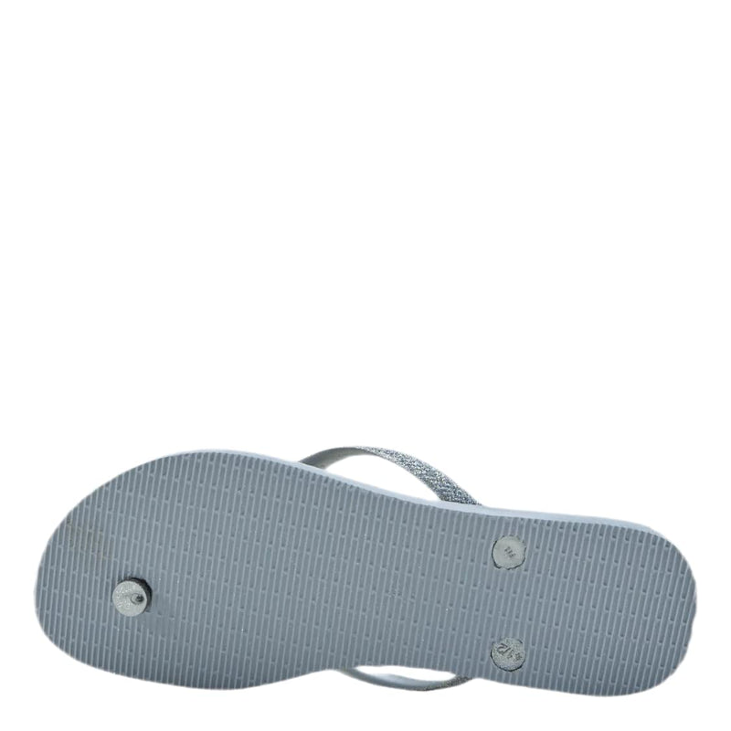 Havaianas Slim Flip Flops - Unisex Glitter II Ice Grey Shoe Deals Outlet