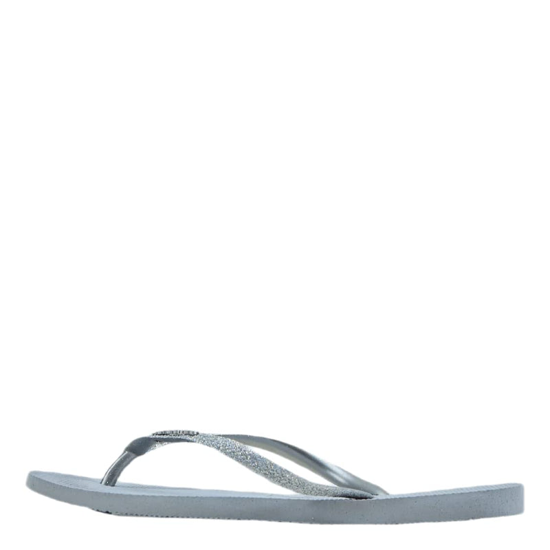 Havaianas Slim Flip Flops - Unisex Glitter II Ice Grey Shoe Deals Outlet