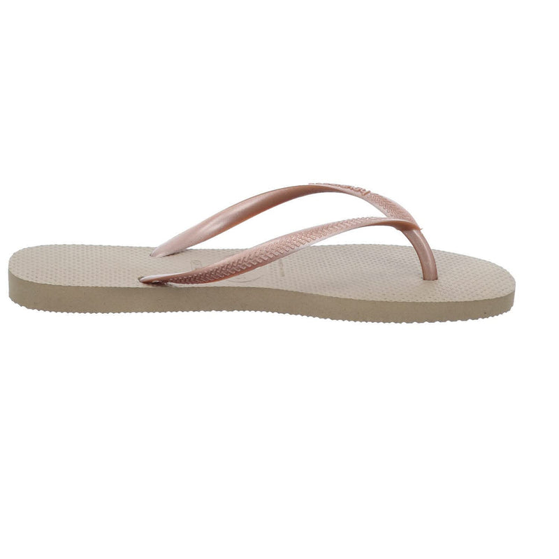 Havaianas Slim Flip Flops - Unisex Rose Gold Shoe Deals Outlet