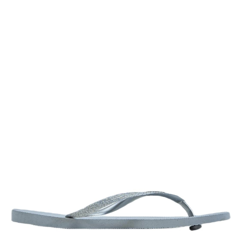 Havaianas Slim Flip Flops - Unisex Glitter II Ice Grey Shoe Deals Outlet