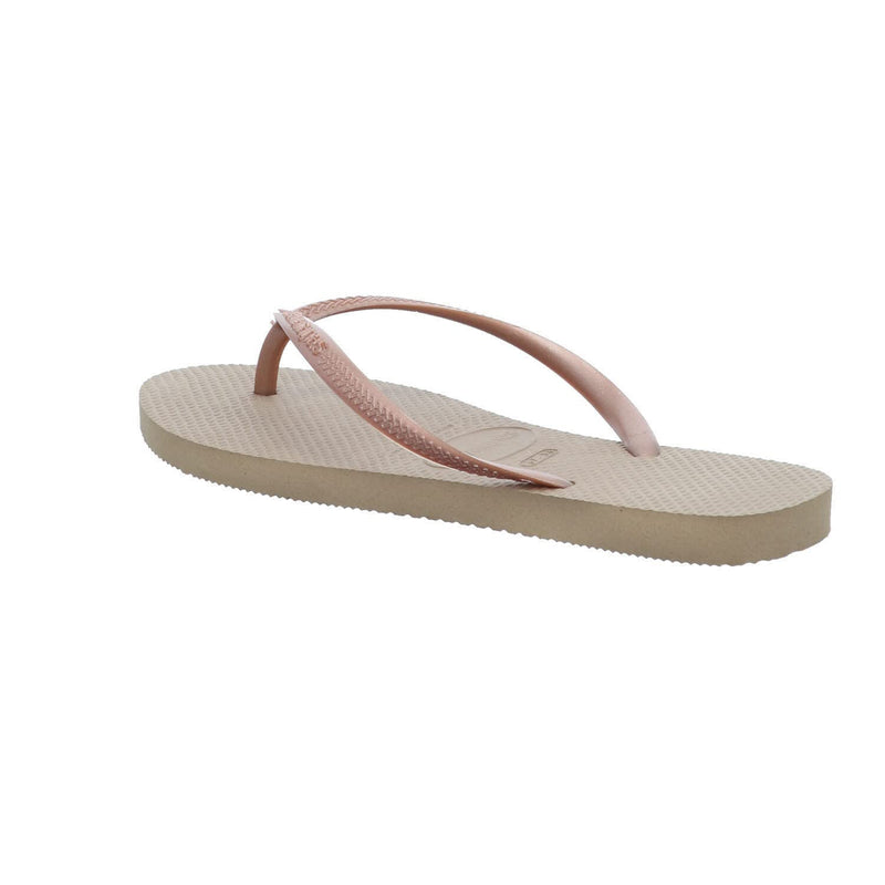 Havaianas Slim Flip Flops - Unisex Rose Gold Shoe Deals Outlet