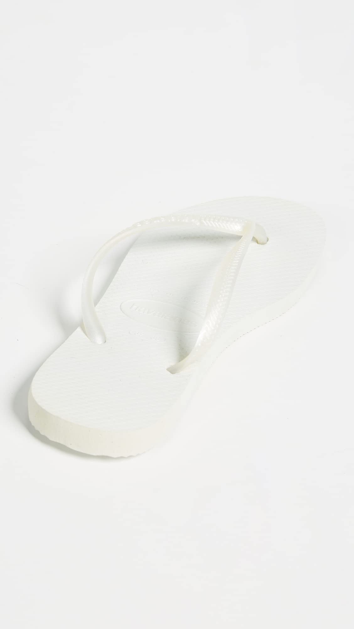 Havaianas Slim Flip Flops - Unisex White Shoe Deals Outlet