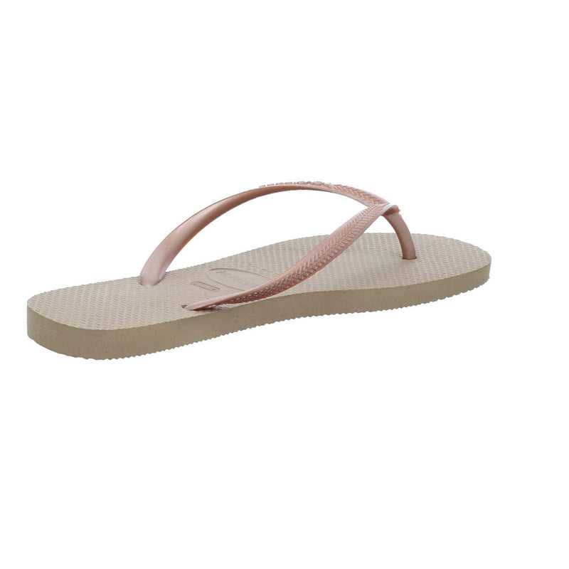 Havaianas Slim Flip Flops - Unisex Rose Gold Shoe Deals Outlet
