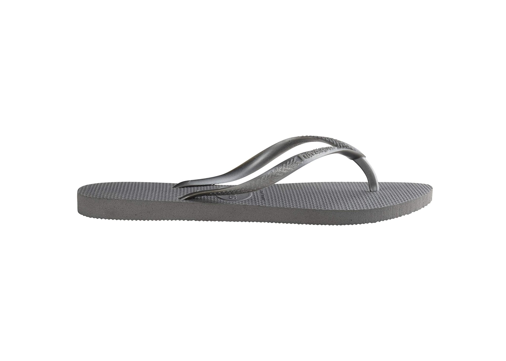 Havaianas Slim Flip Flops - Unisex Steel Grey Shoe Deals Outlet