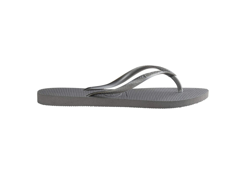 Havaianas Slim Flip Flops - Unisex Steel Grey Shoe Deals Outlet