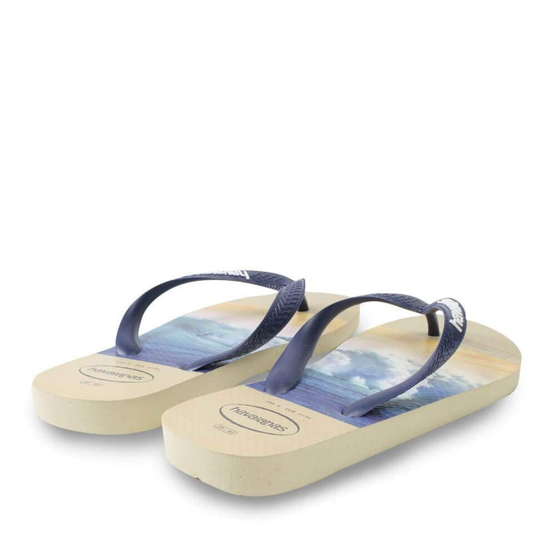 Havaianas Slim Flip Flops - Unisex Sand Grey/Navy Shoe Deals Outlet