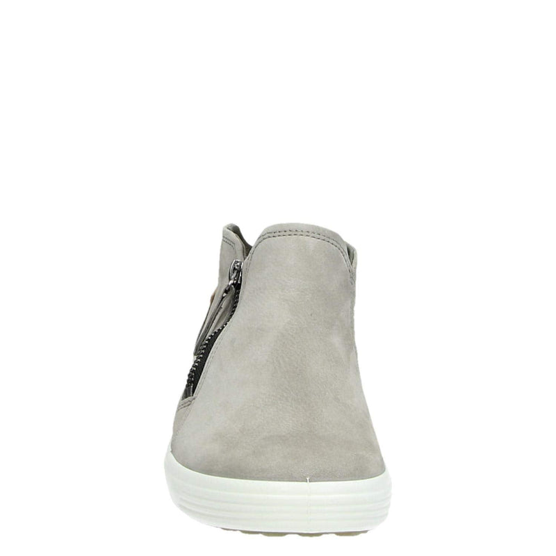 ECCO Soft 7 Zip Bootie - Women's Warm Grey/Powder Nubuck Shoe Deals Outlet