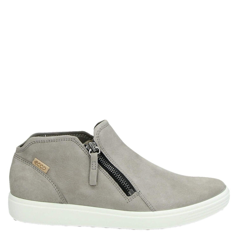ECCO Soft 7 Zip Bootie - Women's Warm Grey/Powder Nubuck Shoe Deals Outlet