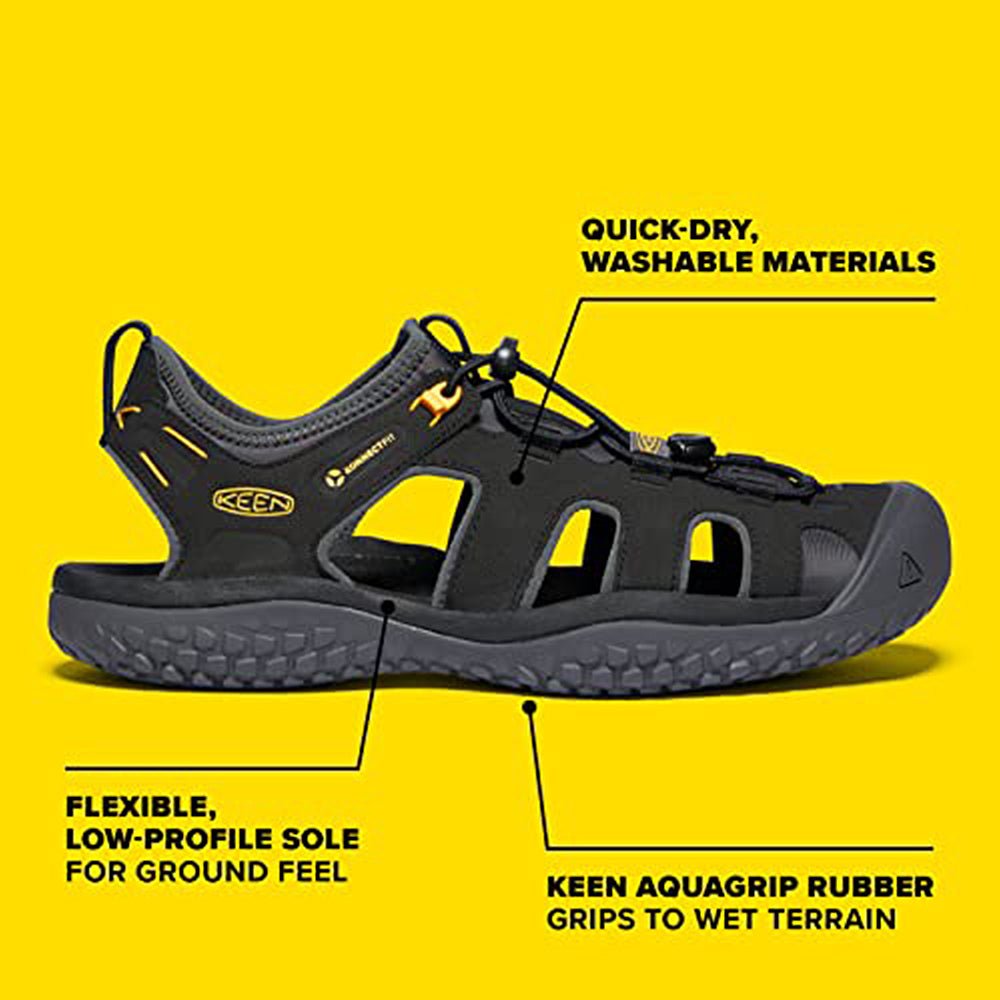 KEEN Solr - Men's Black/Gold Shoe Deals Outlet