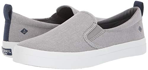 Sperry Sparkle Canvas Slip On - Women's Silver Shoe Deals Outlet