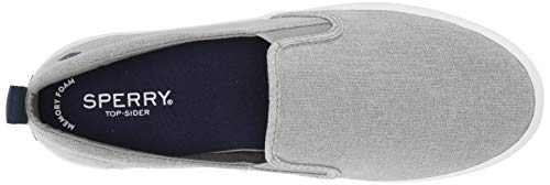 Sperry Sparkle Canvas Slip On - Women's Silver Shoe Deals Outlet