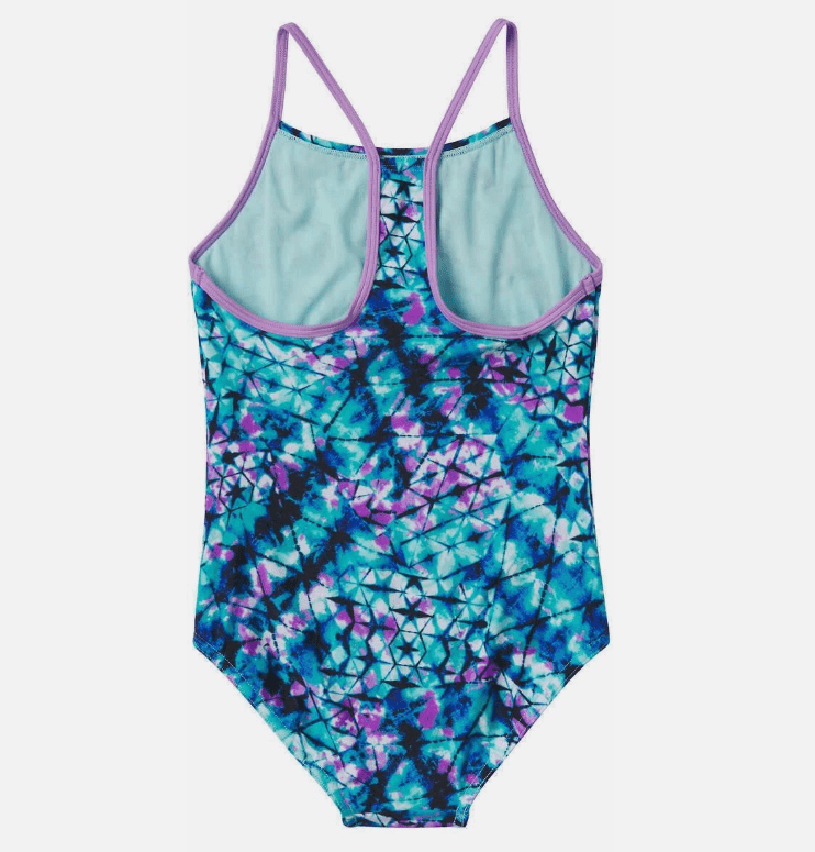 Speedo Thin Strap One Piece Swimsuit Deep Aqua / Purple 5 011527130026 Shoe Deals Outlet