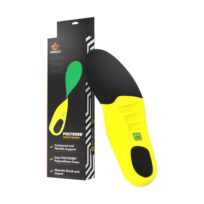 Spenco Polysorb Cross Trainer Insoles Green 12 - 13.5 038472011736 Shoe Deals Outlet