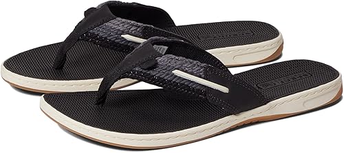 Sperry Parrotfish Flip - Flop Black 8 M 195017622458 Shoe Deals Outlet