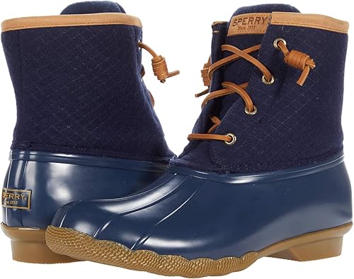 Sperry Saltwater Emboss Wool Boots Navy 8 M 194713099588 Shoe Deals Outlet