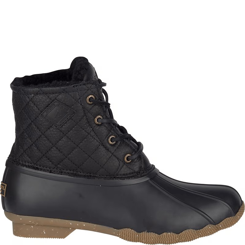 Sperry Saltwater Winter Luxe Black Quilt 5.5 M 018465315393 Shoe Deals Outlet