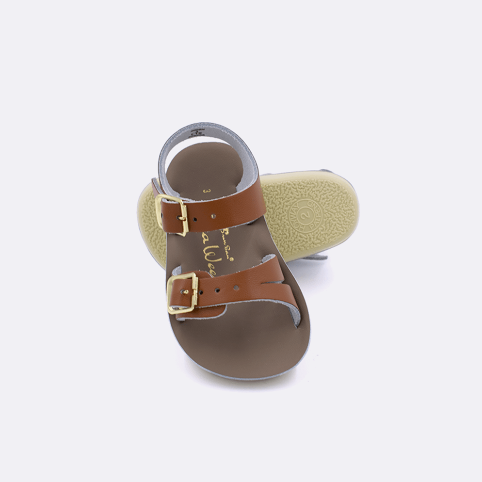 Salt Water Sandal by Hoy Shoes Sun - San Sea - Wee Kids Tan Shoe Deals Outlet