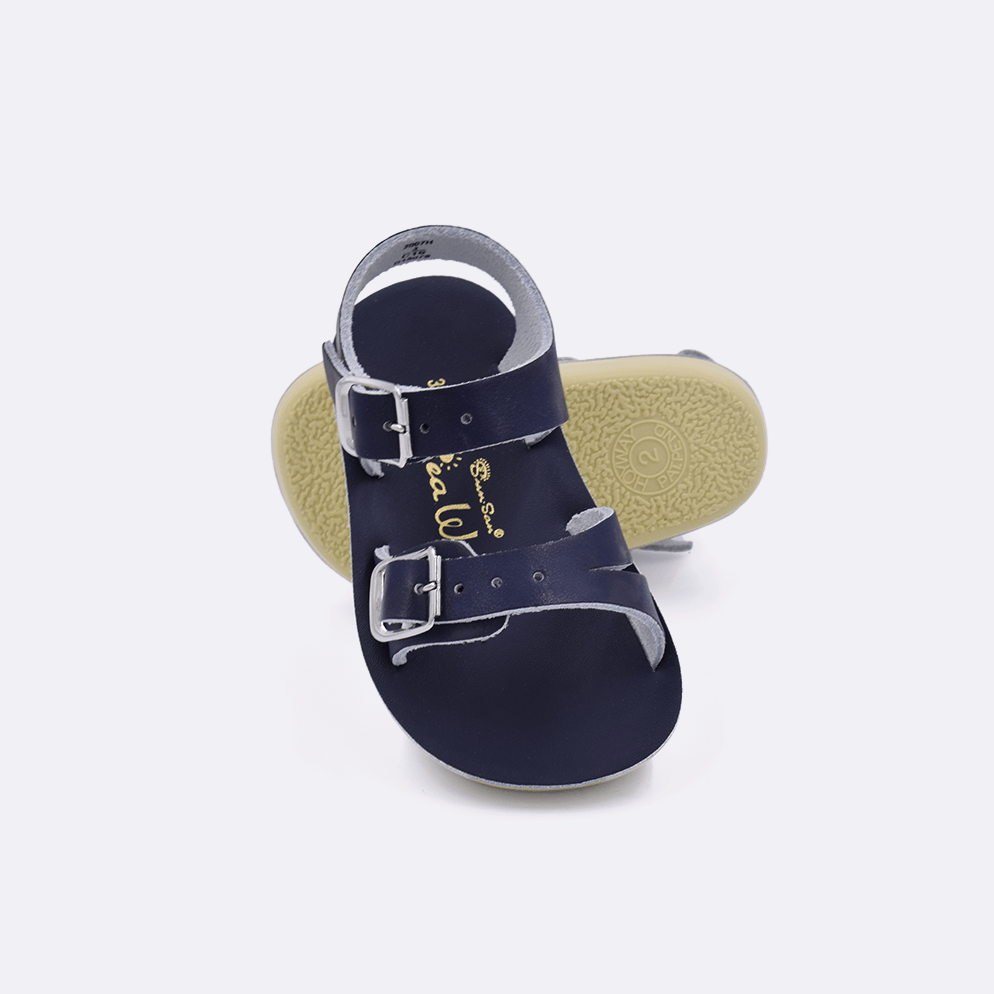 Salt Water Sandal by Hoy Shoes Sun - San Sea - Wee Kids Navy Shoe Deals Outlet