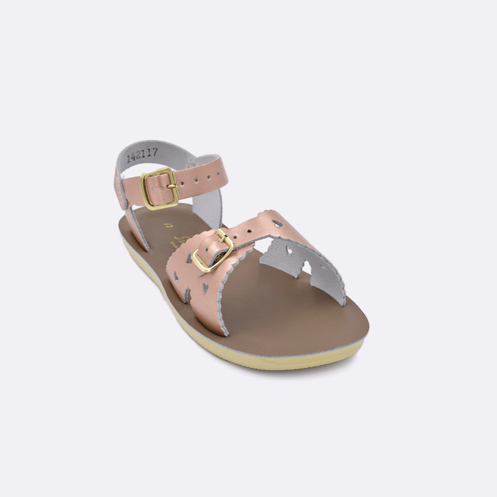Salt Water Sandal by Hoy Shoes Sun - San Sweetheart - Kids Rose Gold Shoe Deals Outlet