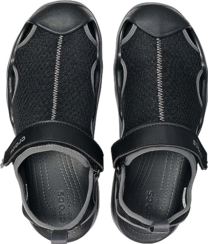 Crocs Swiftwater Mesh Deck - Men's Black Shoe Deals Outlet