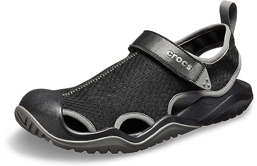 Crocs Swiftwater Mesh Deck - Men's Black Shoe Deals Outlet
