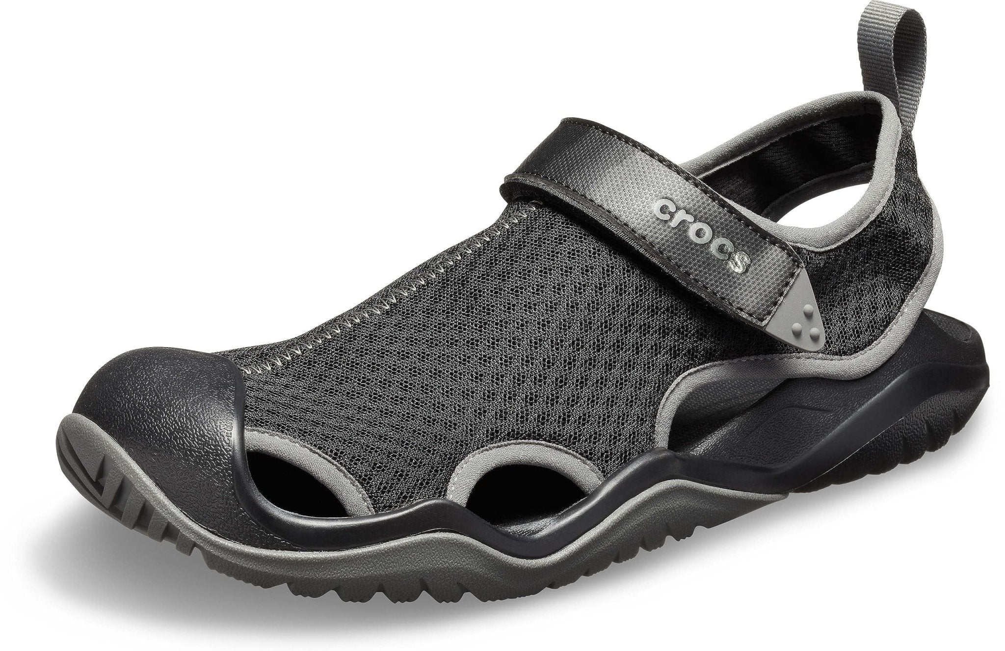 Crocs Swiftwater Mesh Deck - Men's Black Shoe Deals Outlet
