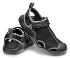 Crocs Swiftwater Mesh Deck - Men's Black Shoe Deals Outlet