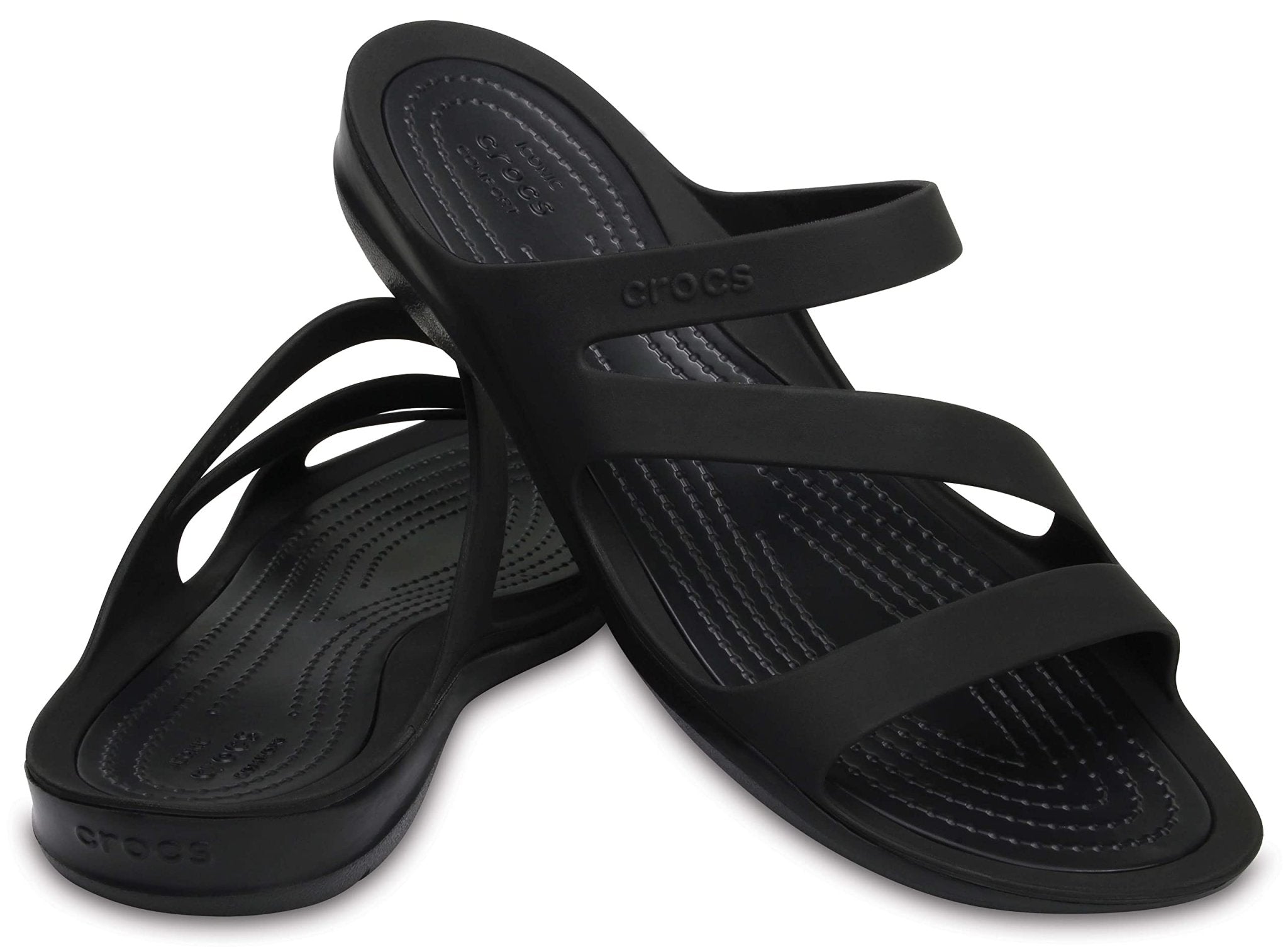 Crocs Swiftwater Sandal - Women's Black/Black Shoe Deals Outlet
