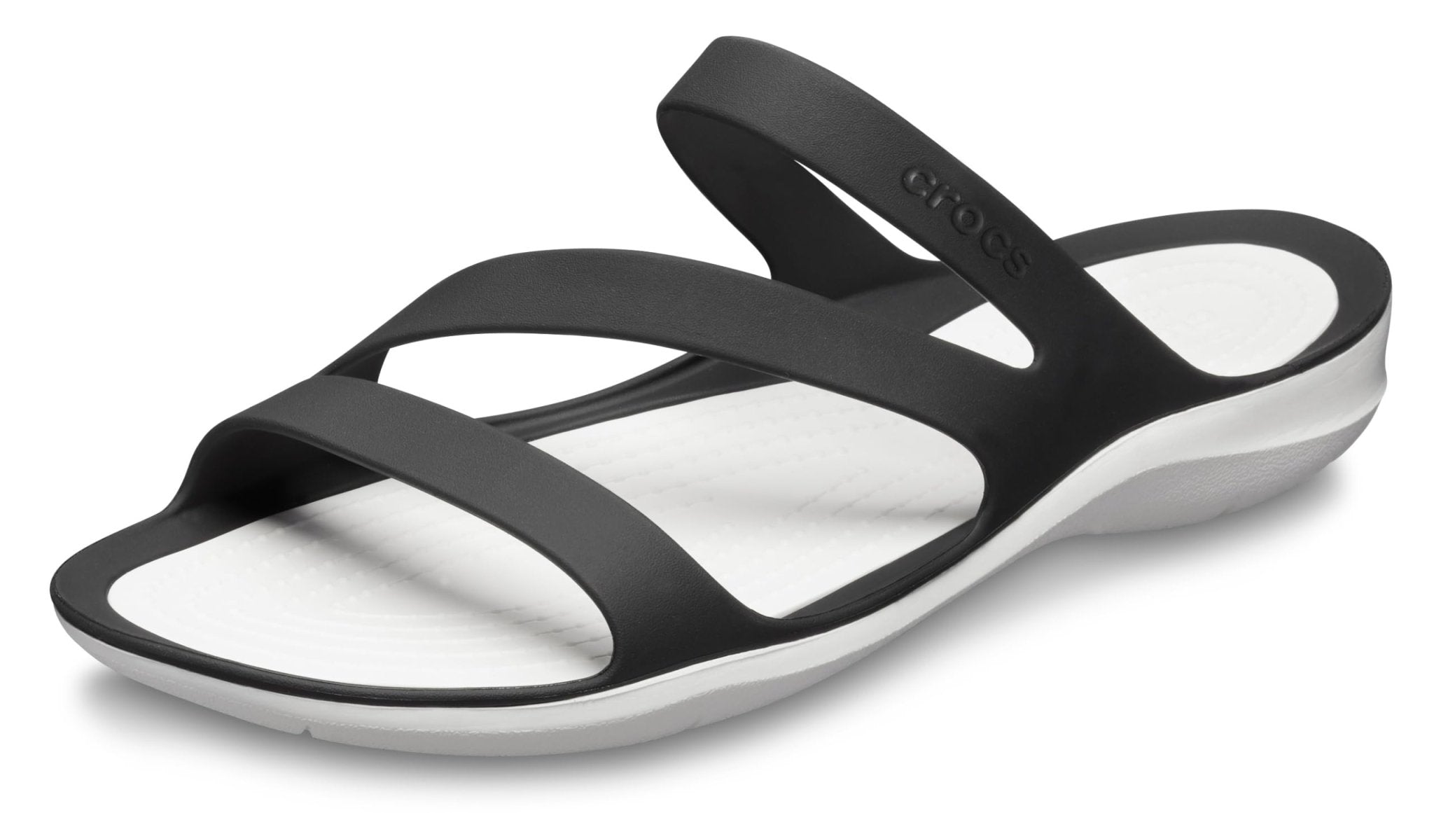 Crocs Swiftwater Sandal - Women's Black/White Shoe Deals Outlet