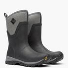 The Original Muck Boot Company Arctic Ice Mid Boot + Vibram Arctic Grip A.T. Black / Gray Geo 5 M 664911118133 Shoe Deals Outlet