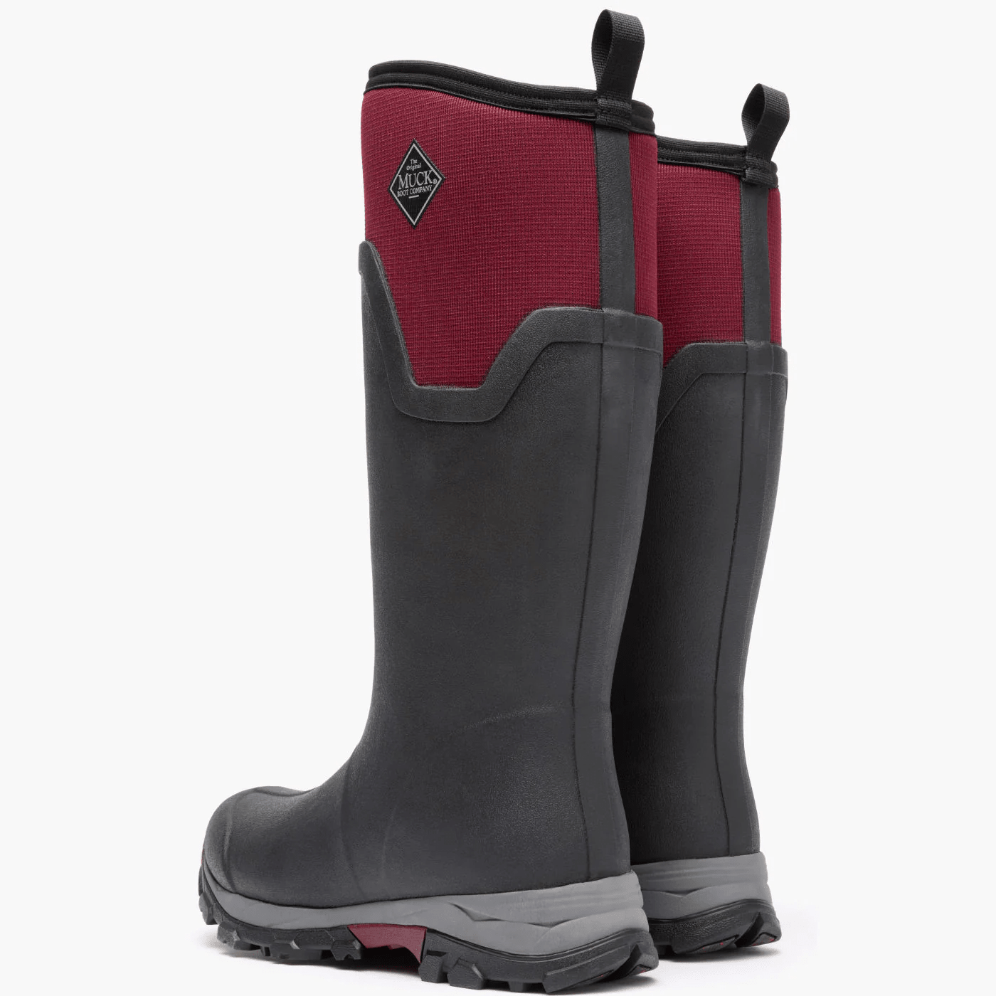 The Original Muck Boot Company Arctic Ice Tall Boot + Vibram Arctic Grip A.T. Black / Wine 5 M 664911117990 Shoe Deals Outlet