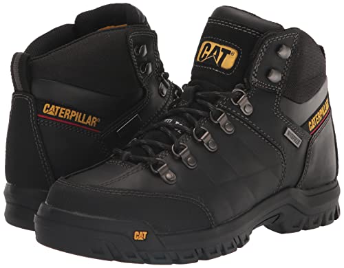 Caterpillar Threshold Waterproof Steel Toe Boots - Men's Black Shoe Deals Outlet