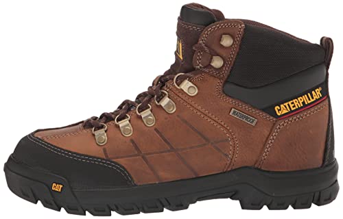 Caterpillar Threshold Waterproof Steel Toe Boots - Men's Real Brown Shoe Deals Outlet