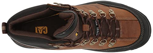 Caterpillar Threshold Waterproof Steel Toe Boots - Men's Real Brown Shoe Deals Outlet