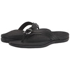 VIONIC Tide Aloe Toe Post - Women's Black Leather Shoe Deals Outlet