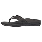 VIONIC Tide Aloe Toe Post - Women's Black Leather Shoe Deals Outlet