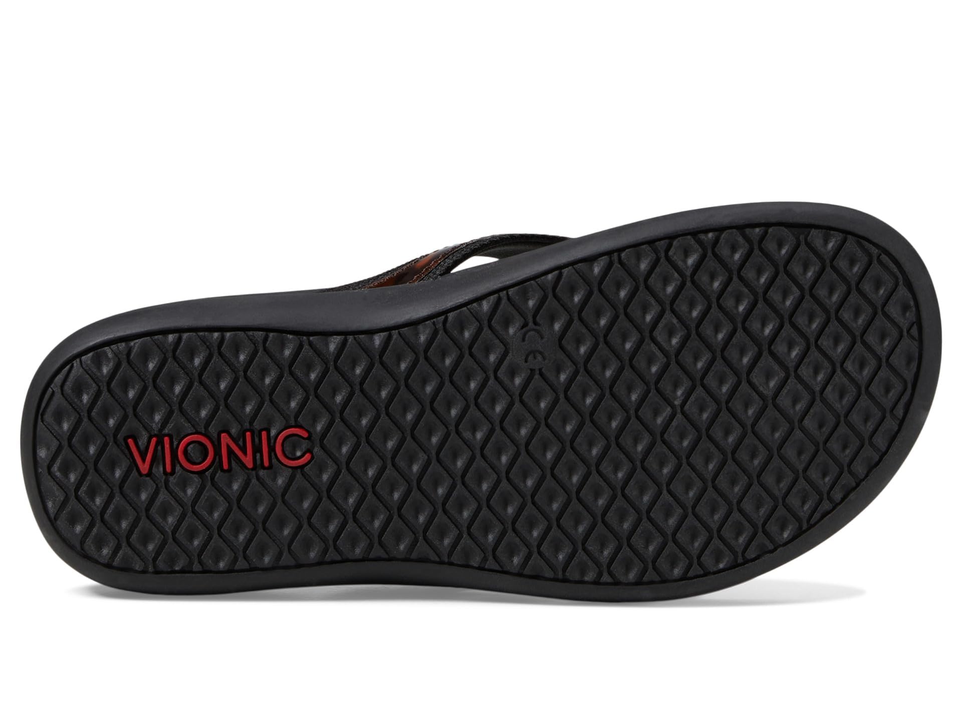VIONIC Tide II Toe Post Sandal - Women's Black - tortoise Shoe Deals Outlet