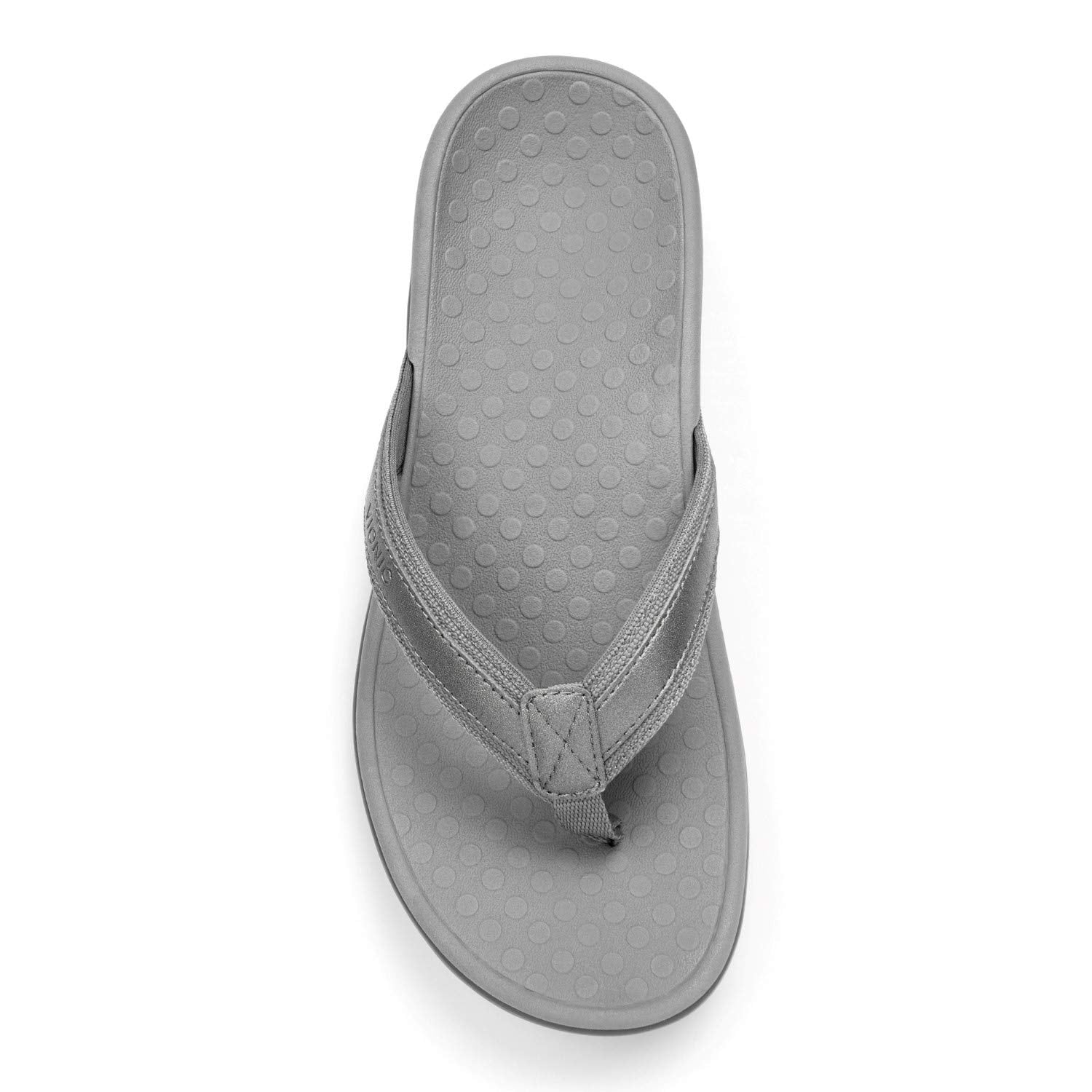 VIONIC Tide II Toe Post Sandal - Women's Pewter Metallic Shoe Deals Outlet