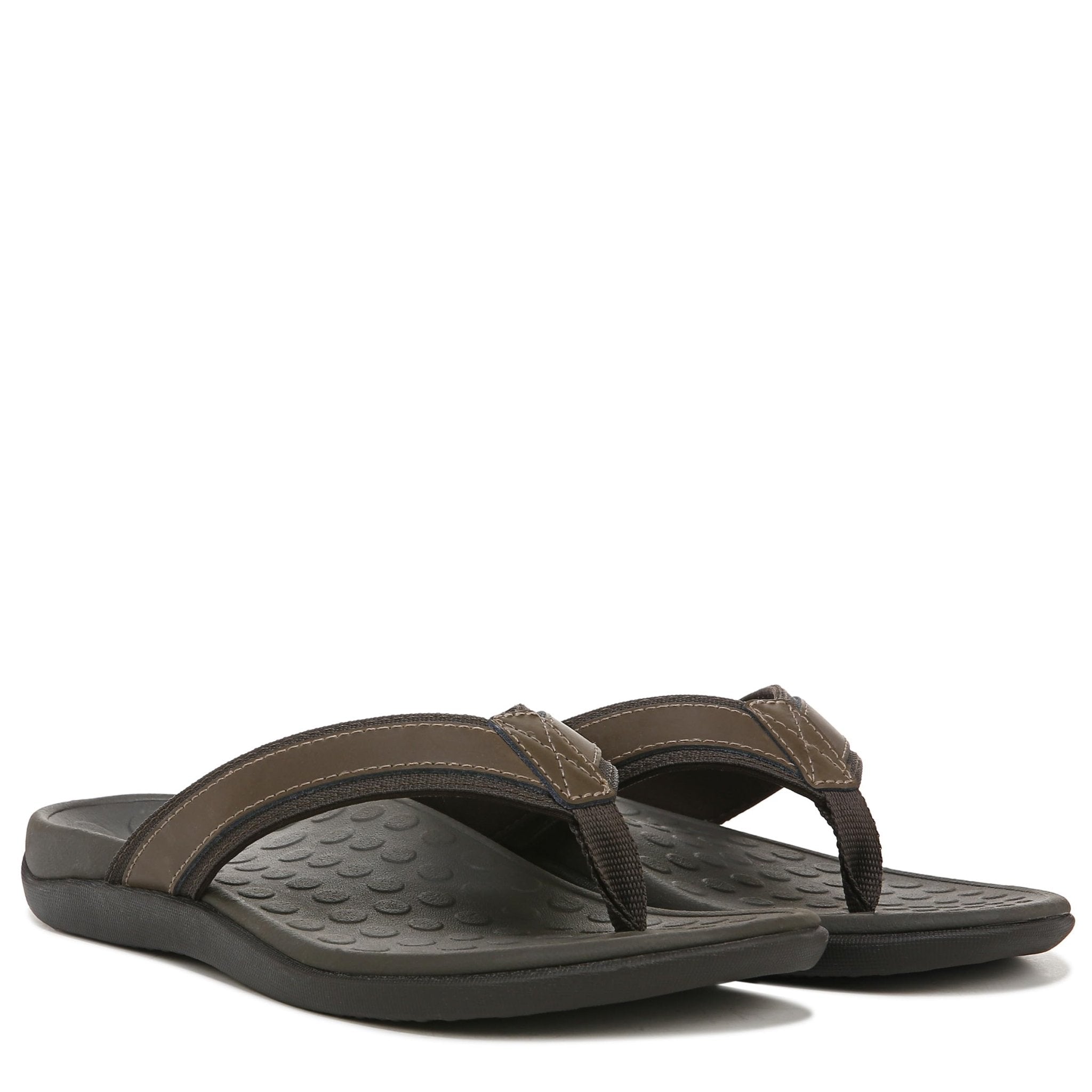 VIONIC Tide Toe Post Sandal - Men's Brown Shoe Deals Outlet