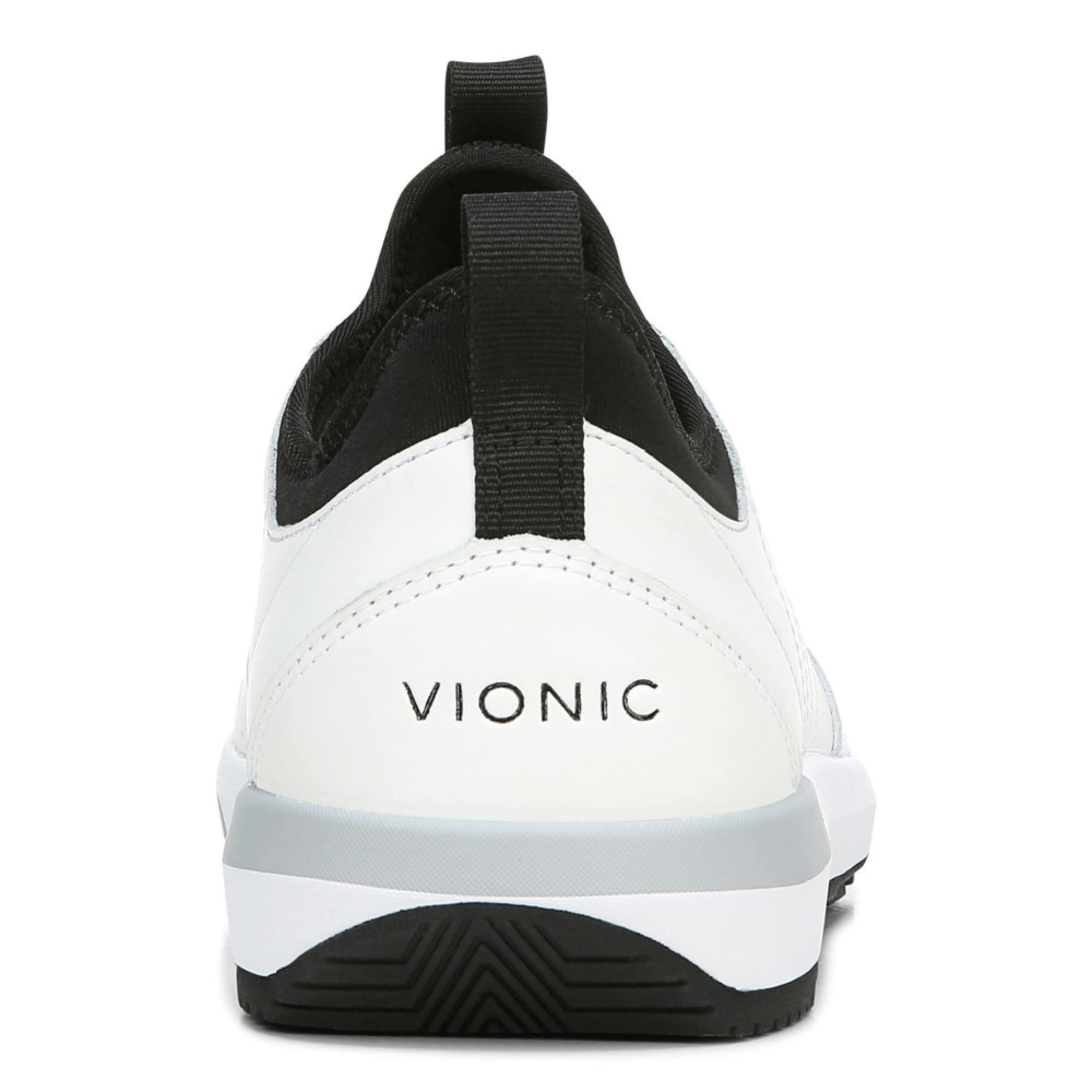 VIONIC Trent Sneaker - Men's WHITE LEATHER Shoe Deals Outlet