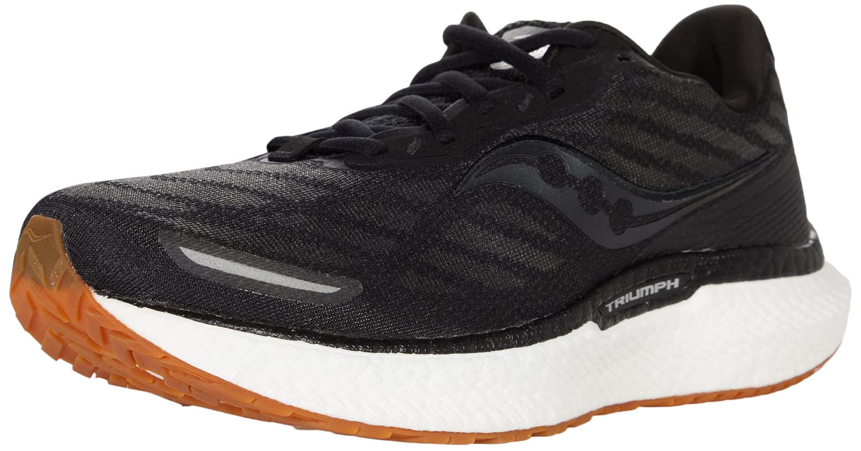 Saucony Triumph 19 Running Shoe - Men's Black/Gum Shoe Deals Outlet