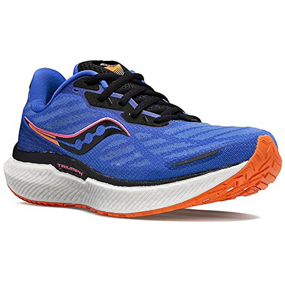 Saucony Triumph 19 Running Shoe - Women's Blue Raz/Zest Shoe Deals Outlet