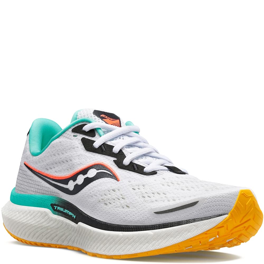 Saucony Triumph 19 - Women's White/Black/Vizi Shoe Deals Outlet