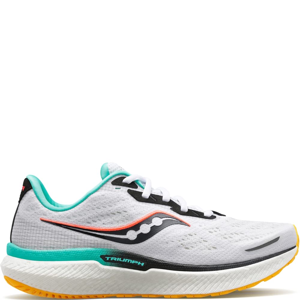 Saucony Triumph 19 - Women's White/Black/Vizi Shoe Deals Outlet