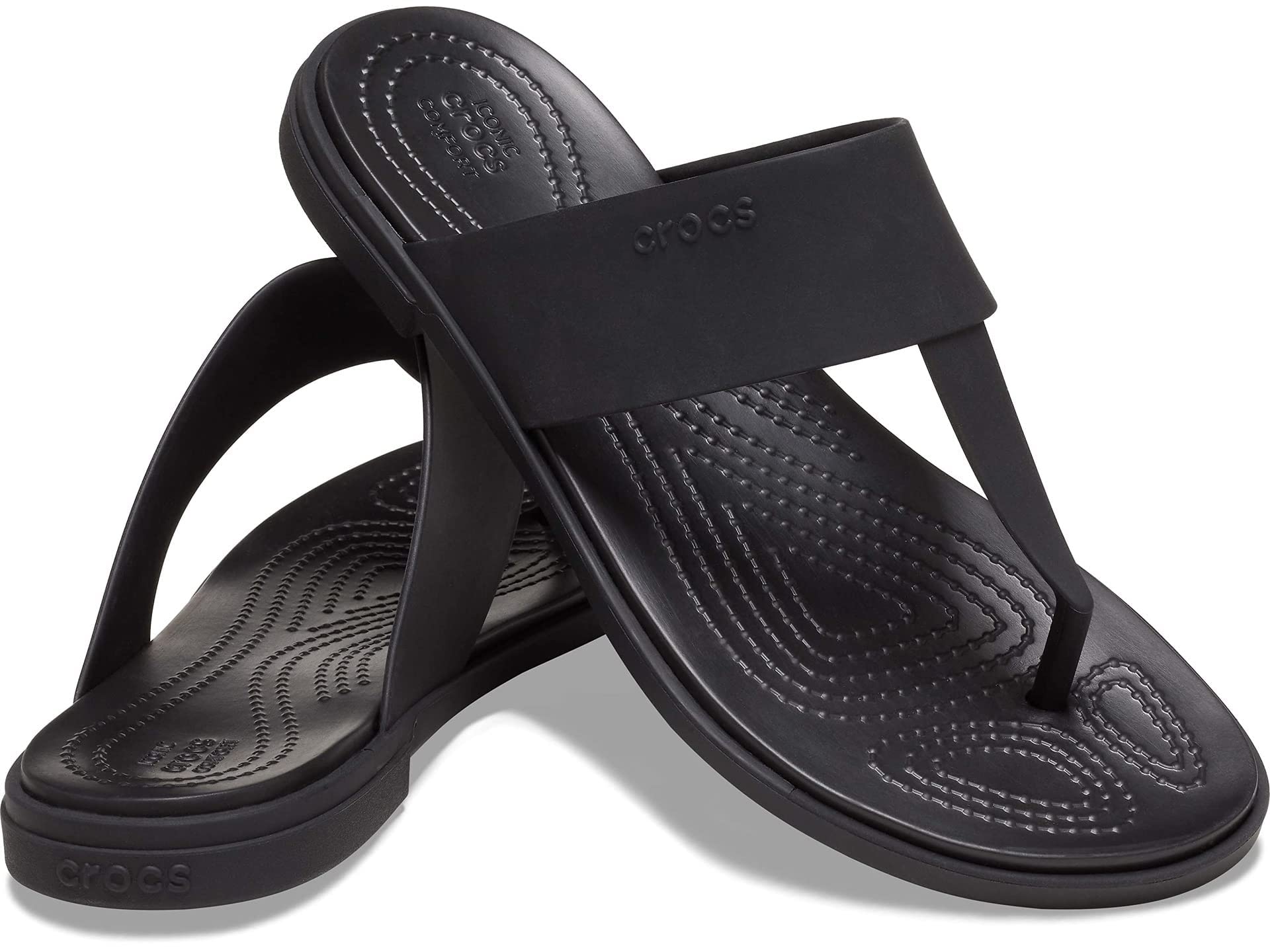 Crocs Tulum Flip Flop - Women's Black/Black Shoe Deals Outlet