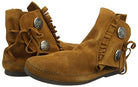 Minnetonka Two Button Hardsole Boot - Men's Brown Shoe Deals Outlet